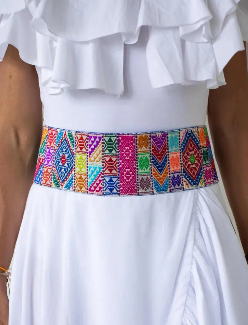 White Blue Adult Belt - Earth Wisdom Collection
