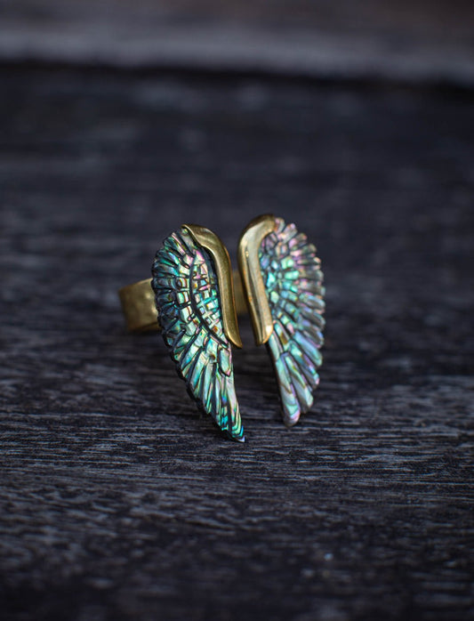 Wing Ring Abalone - Earth Wisdom Collection