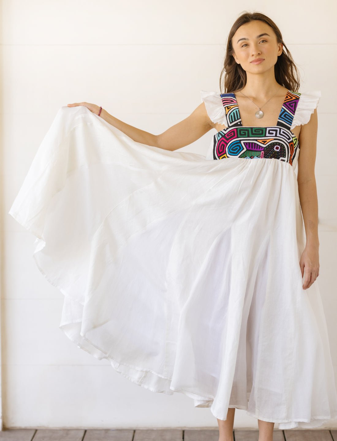 Yemaya Embroidery Adult Gown - Earth Wisdom Collection